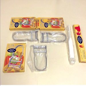 3 peelers 1 decors all brand new stainless steel